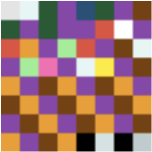 an 8x8 colorful cell